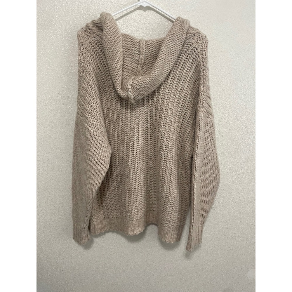 Aerie Womens XS Beige Chunky Pullover Sweater Knit Wool Blend